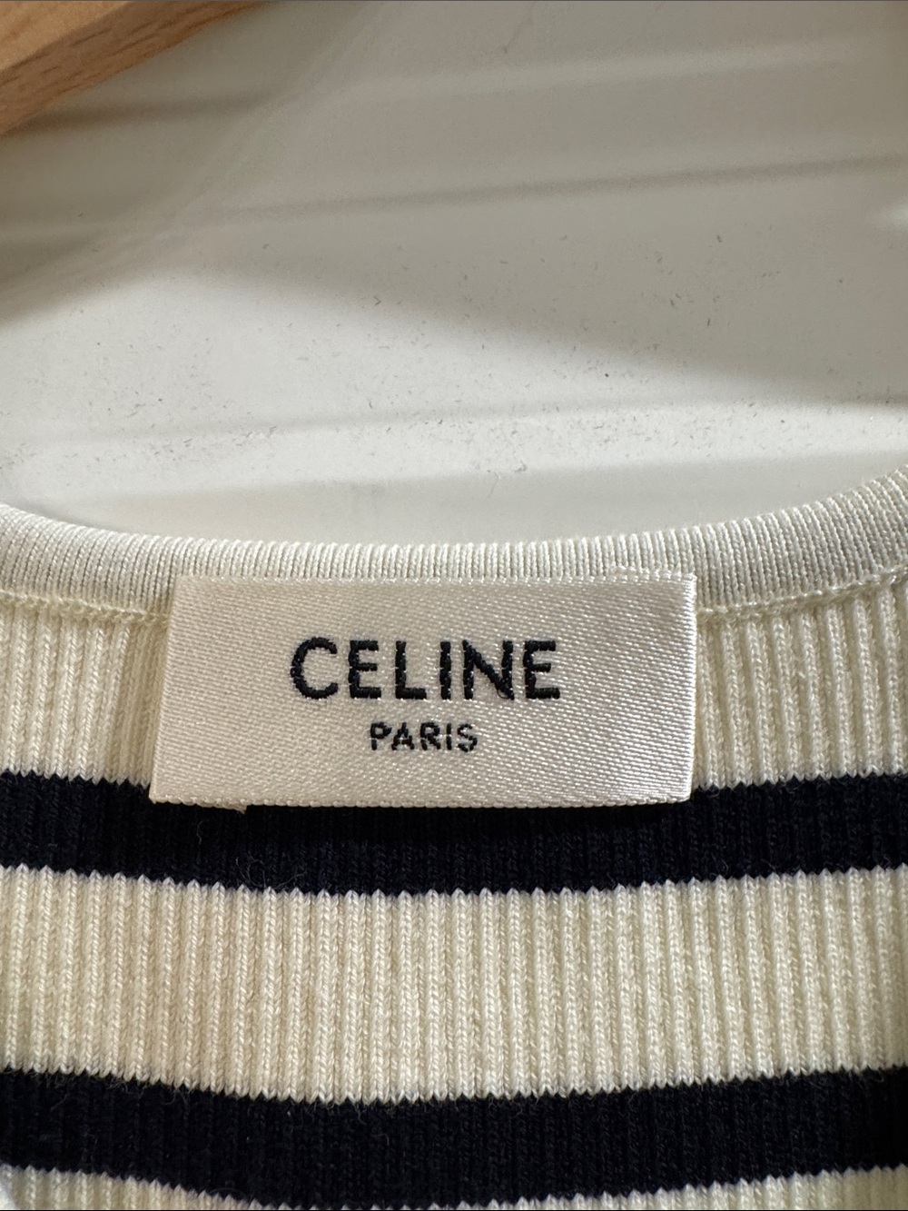 Celine Black & Cream Striped Muscle Tank - Picture 3 of 4